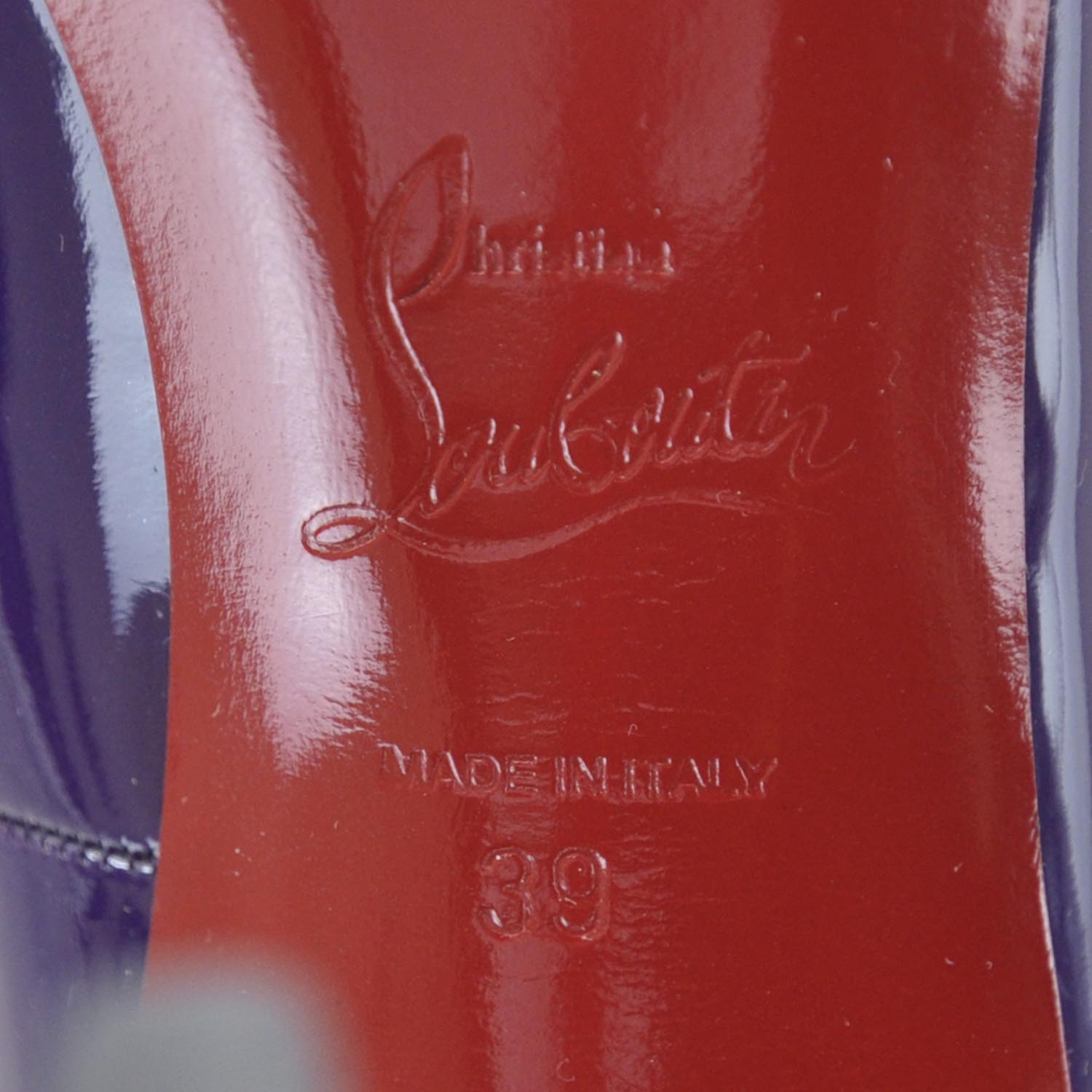 Christian Louboutin Patent Elisa 100 Pumps 39 Purple 5 of 7