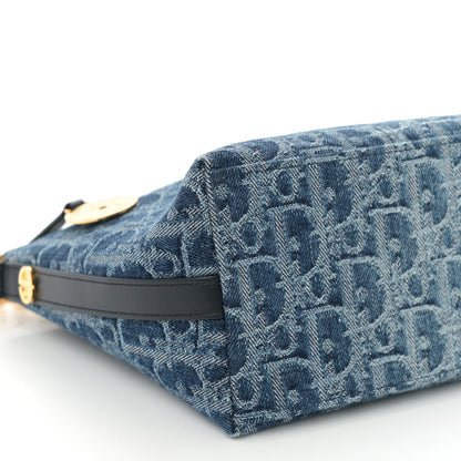 Christian Dior Denim Oblique Jacquard DiorStar Hobo Bag Blue 8 of 10