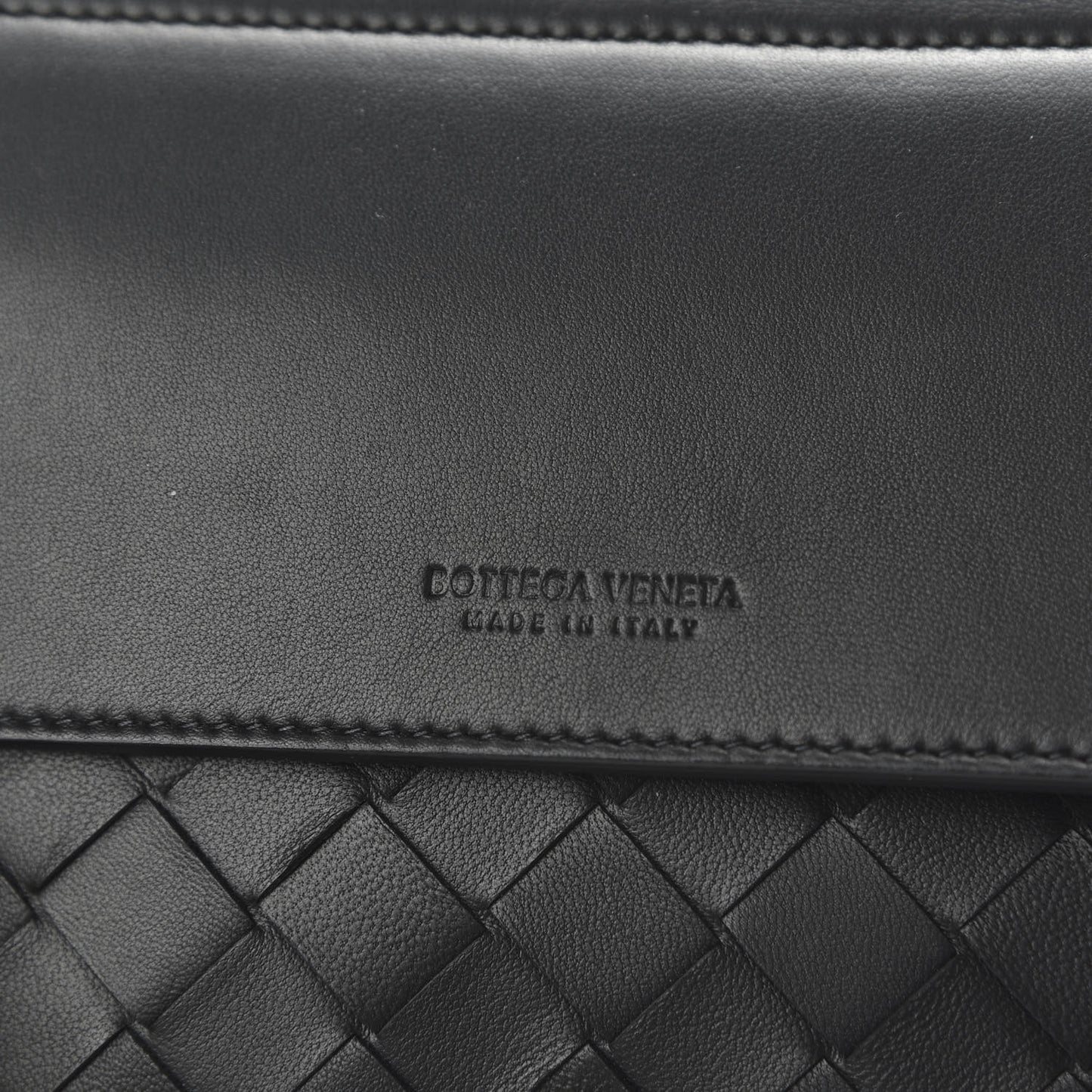 Nappa Intrecciato Belt Bag Black