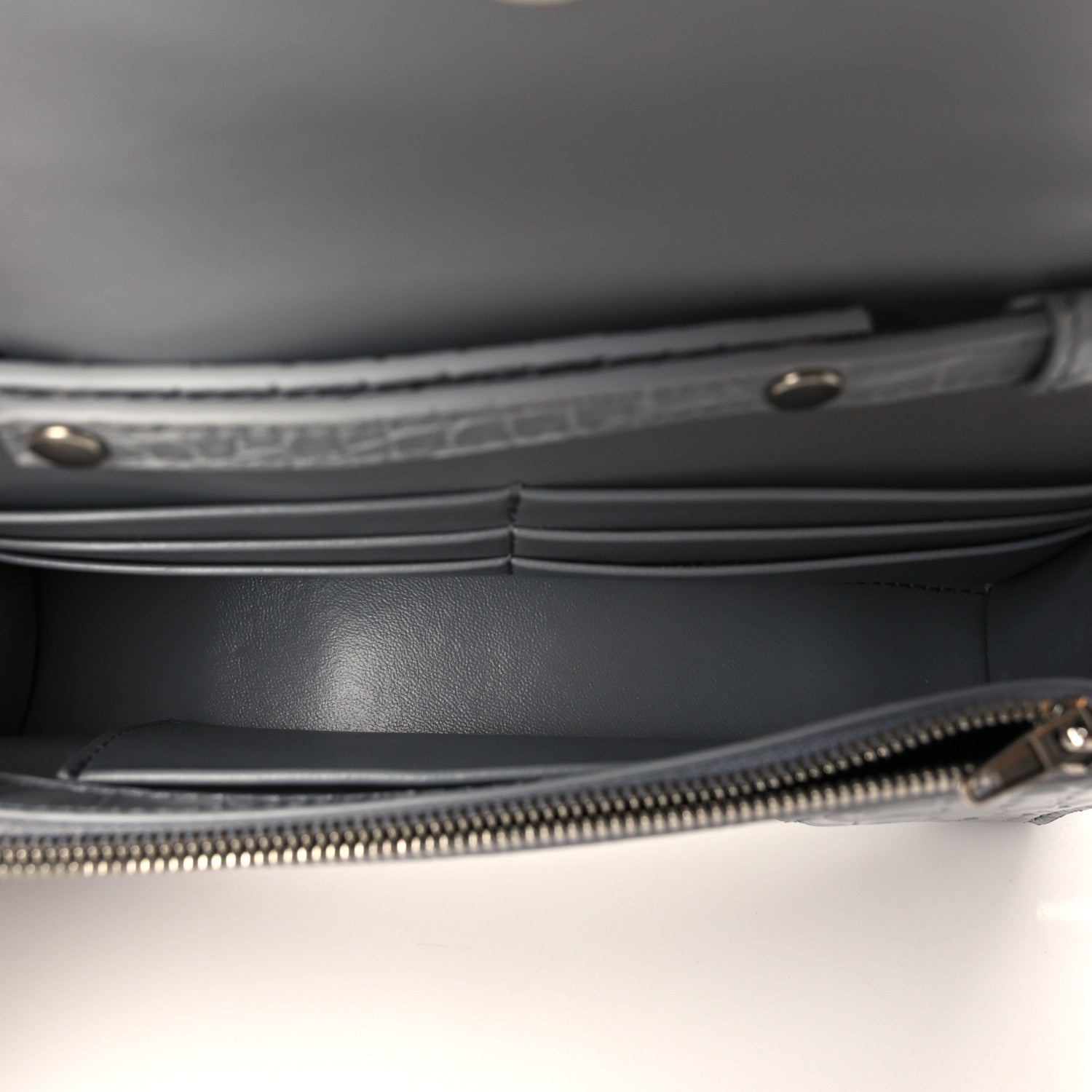 Balenciaga Shiny Calfskin Crocodile Embossed Hourglass Chain Bag Balenciaga Grey 4 of 5