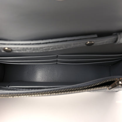 Balenciaga Shiny Calfskin Crocodile Embossed Hourglass Chain Bag Balenciaga Grey 4 of 5