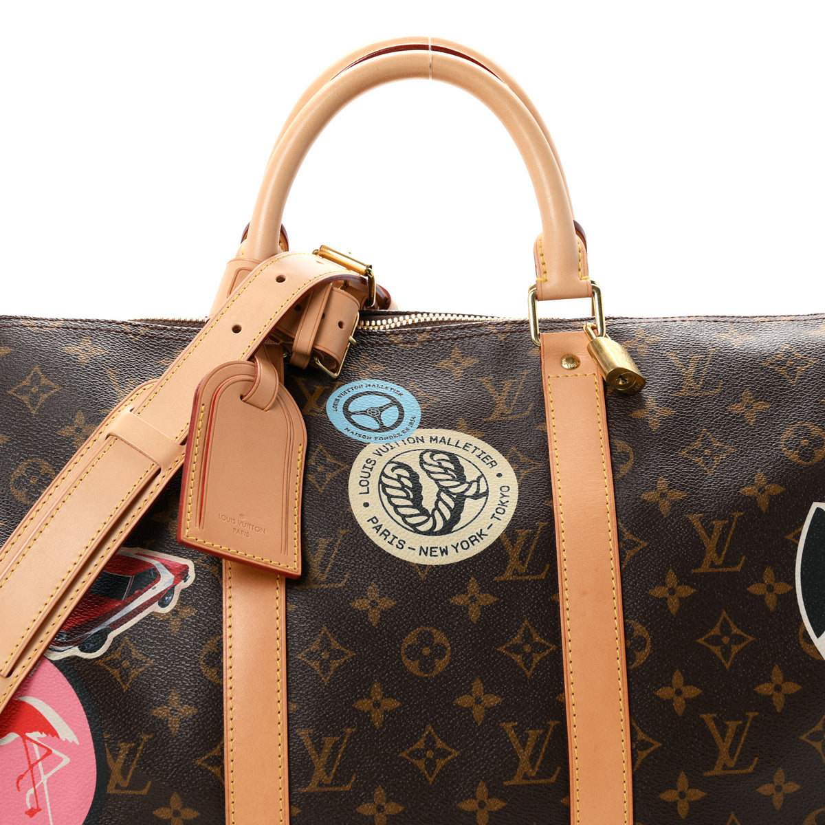 Louis Vuitton Monogram World Tour Keepall Bandouliere 50 7 of 9