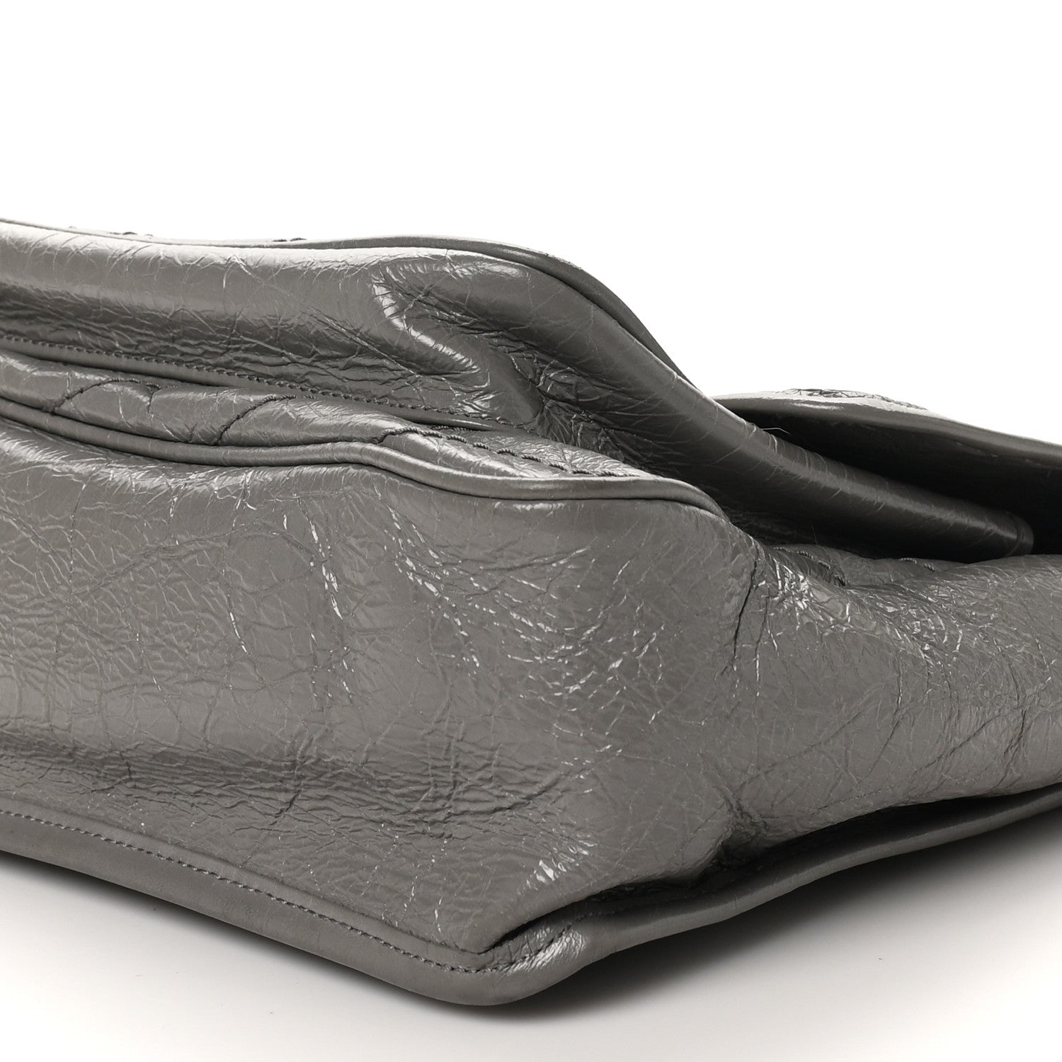 Saint Laurent Crinkled Calfskin Matelasse Monogram Large Niki Chain Satchel Storm 10 of 10