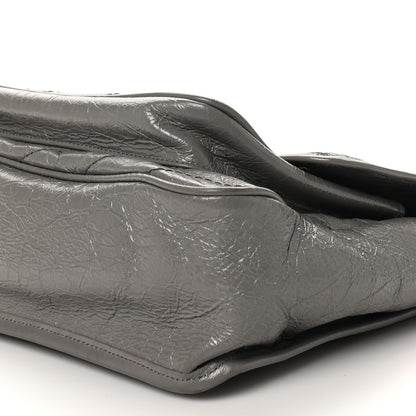 Saint Laurent Crinkled Calfskin Matelasse Monogram Large Niki Chain Satchel Storm 10 of 10