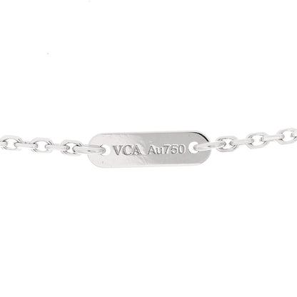 Van Cleef & Arpels 18K White Gold Turquoise Sweet Alhambra Butterfly Pendant Necklace 5 of 6