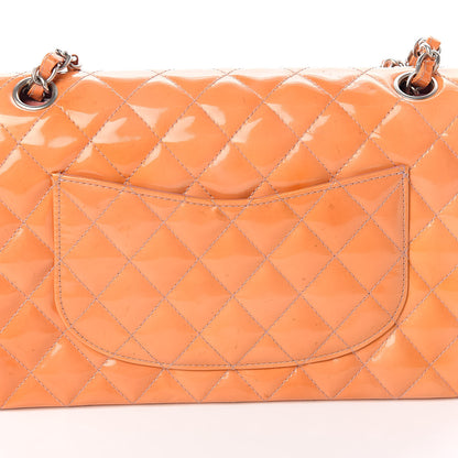 Chanel Patent Quilted Medium Double Flap Orange 12 of 16