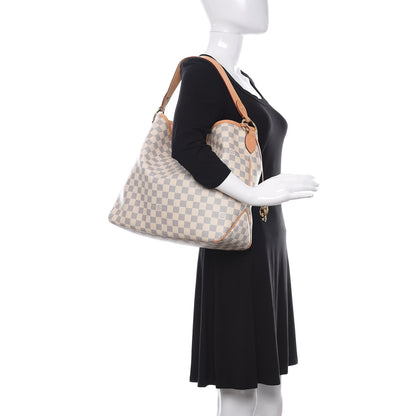 Louis Vuitton Damier Azur Delightful MM Rose Ballerine 2 of 11
