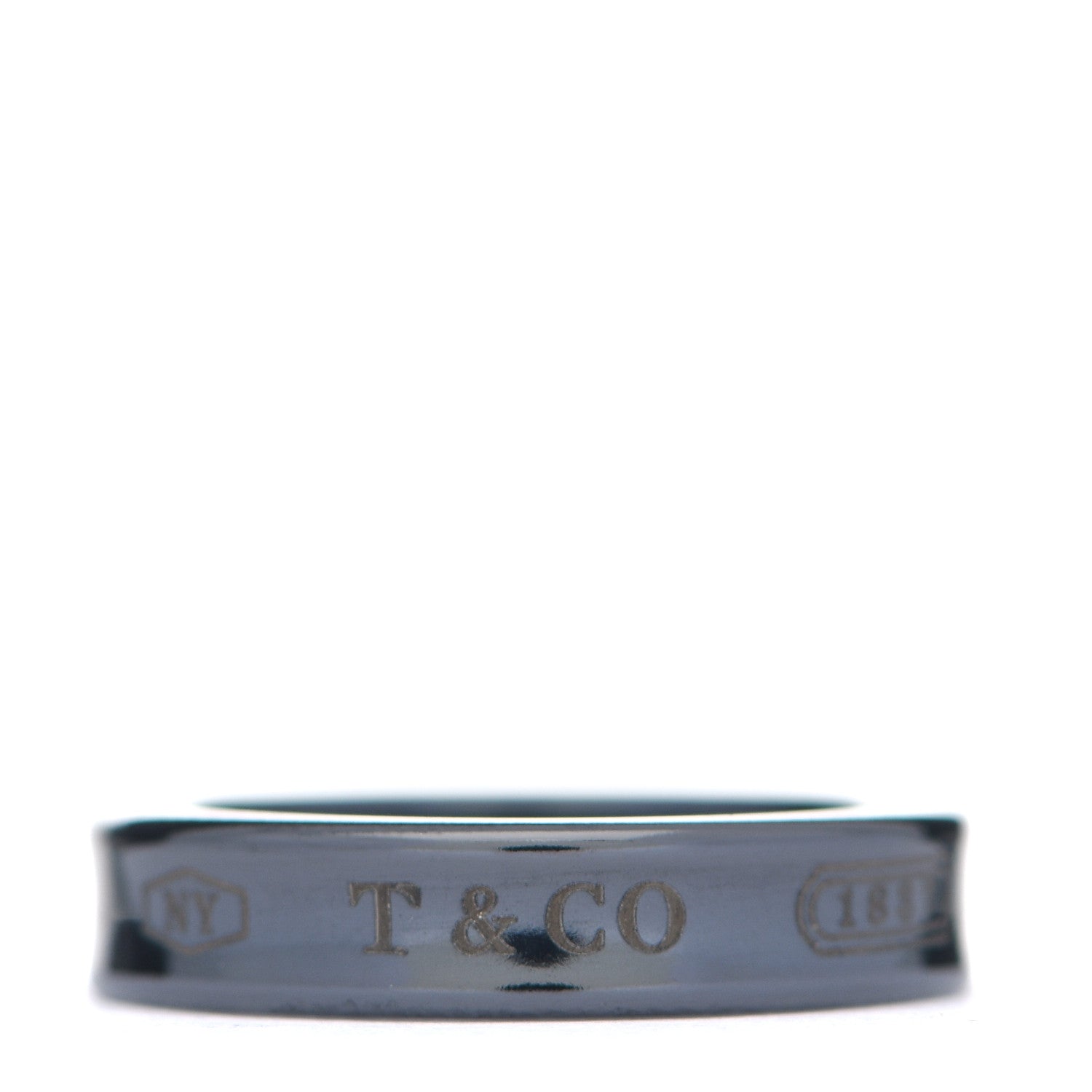 Tiffany Titanium 4mm Narrow 1837 Ring 46 3.75 1 of 4