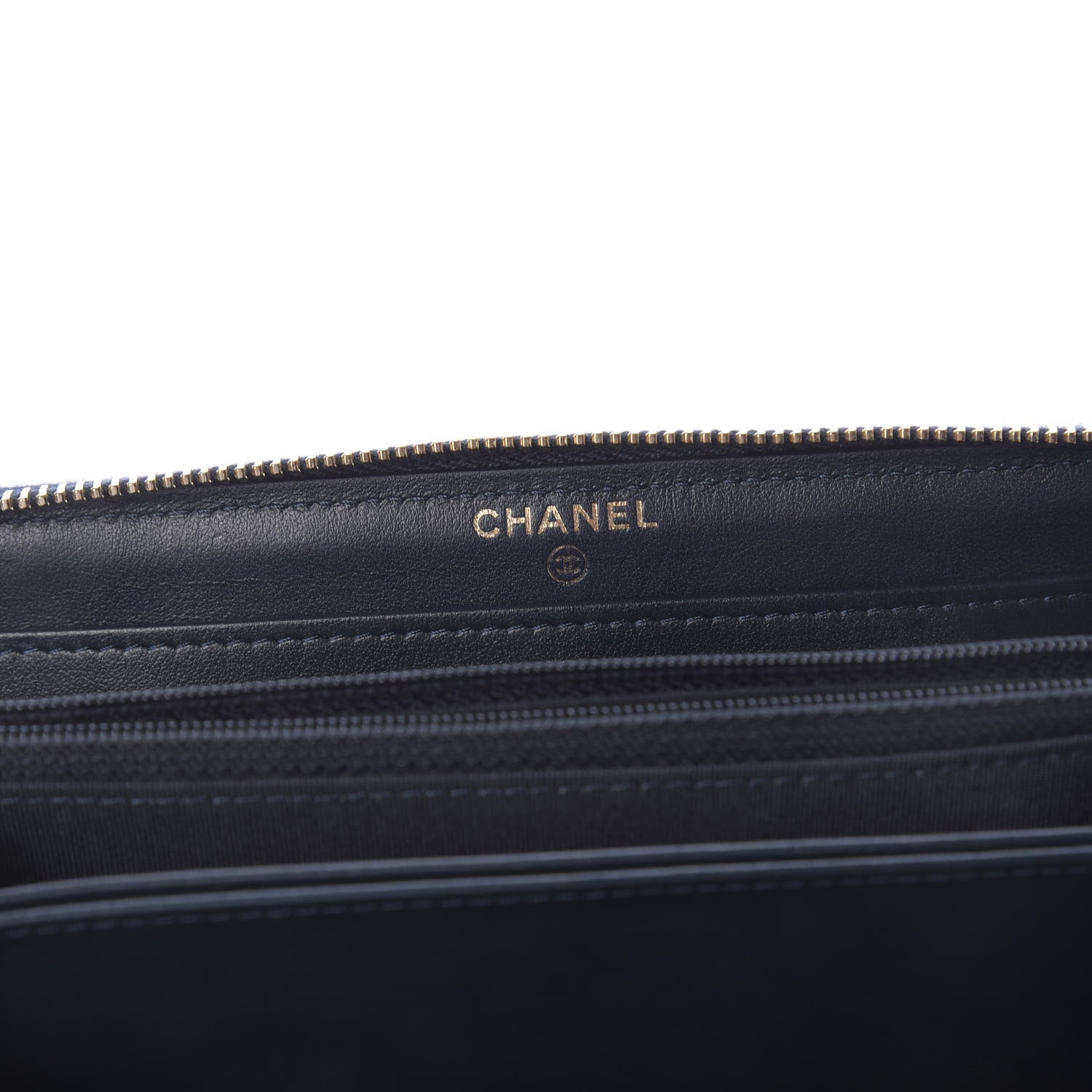 Chanel Denim Quilted Large Gusset Lucky Charms 2.55 Reissue Zip Around Wallet Bleu Fonce 8 of 10