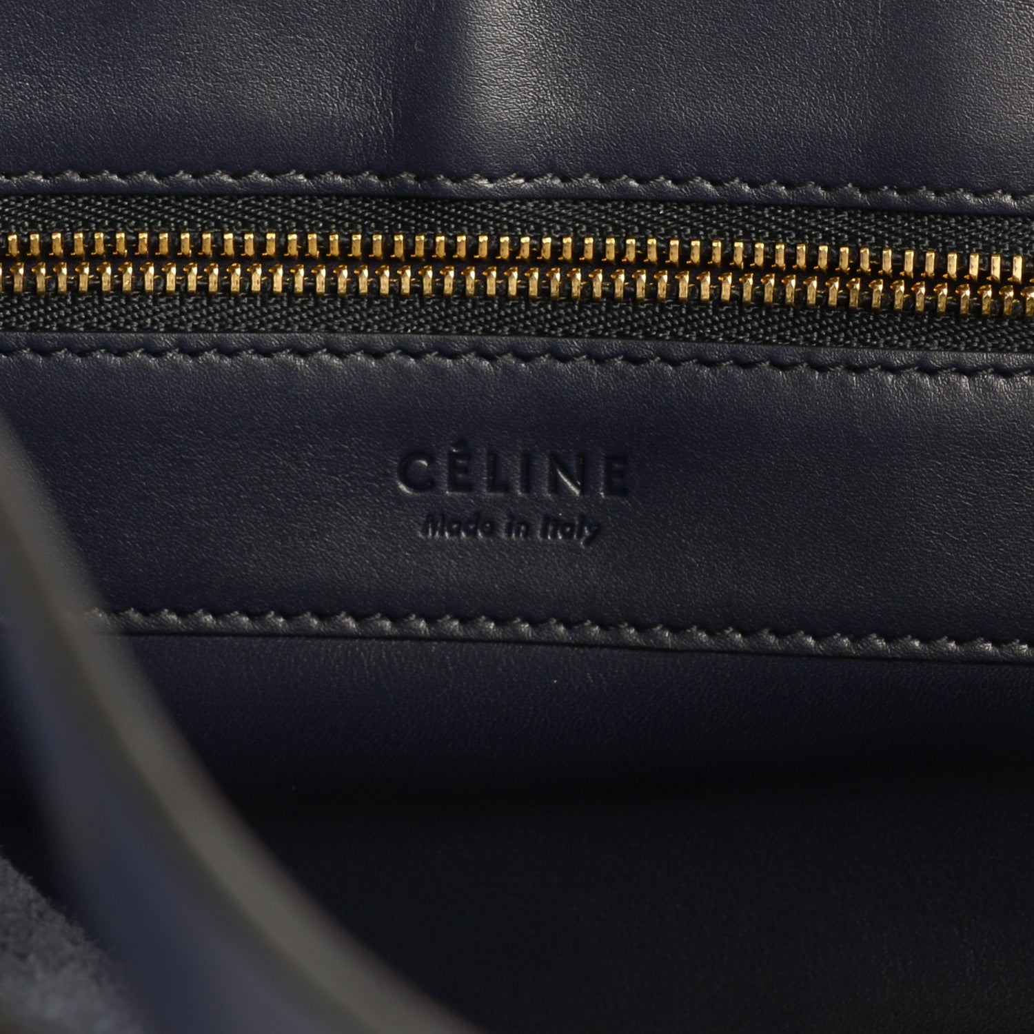 Celine Nappa Calfskin Shoulder Cabas Midnight 6 of 9