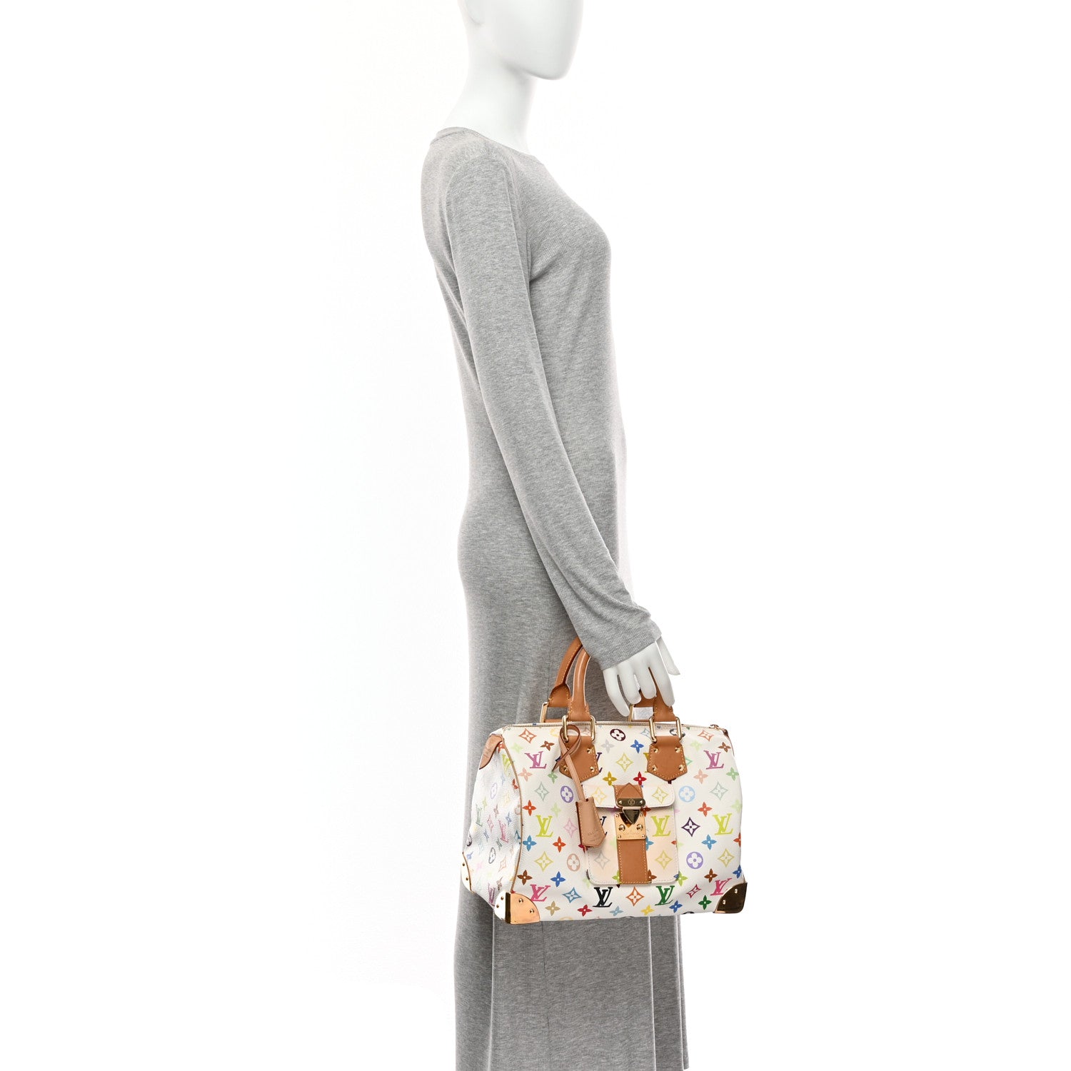 Louis Vuitton Monogram Multicolor Speedy 30 White 2 of 10