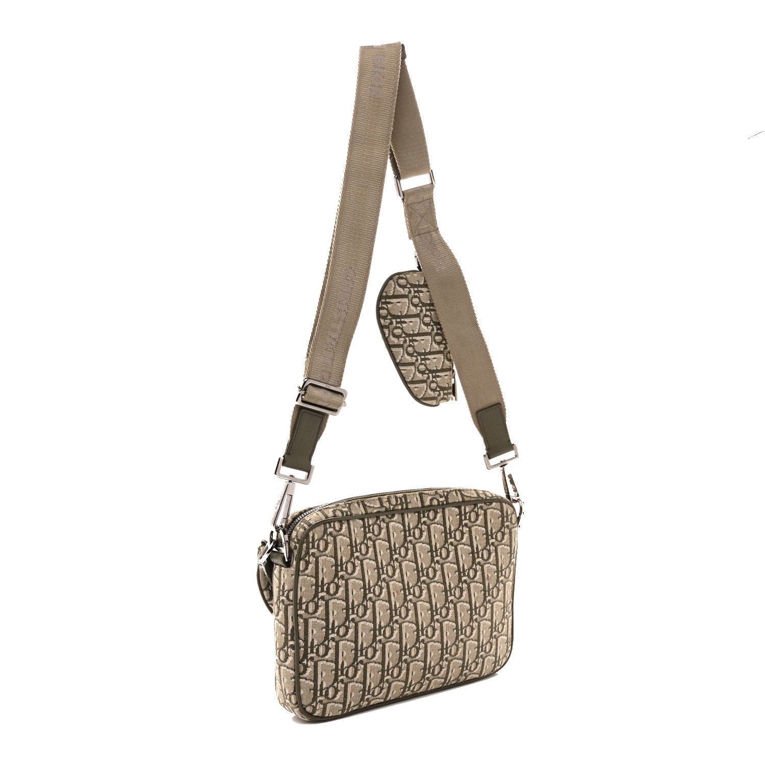 Christian Dior Oblique Saddle Triple Pouch Green 1875972