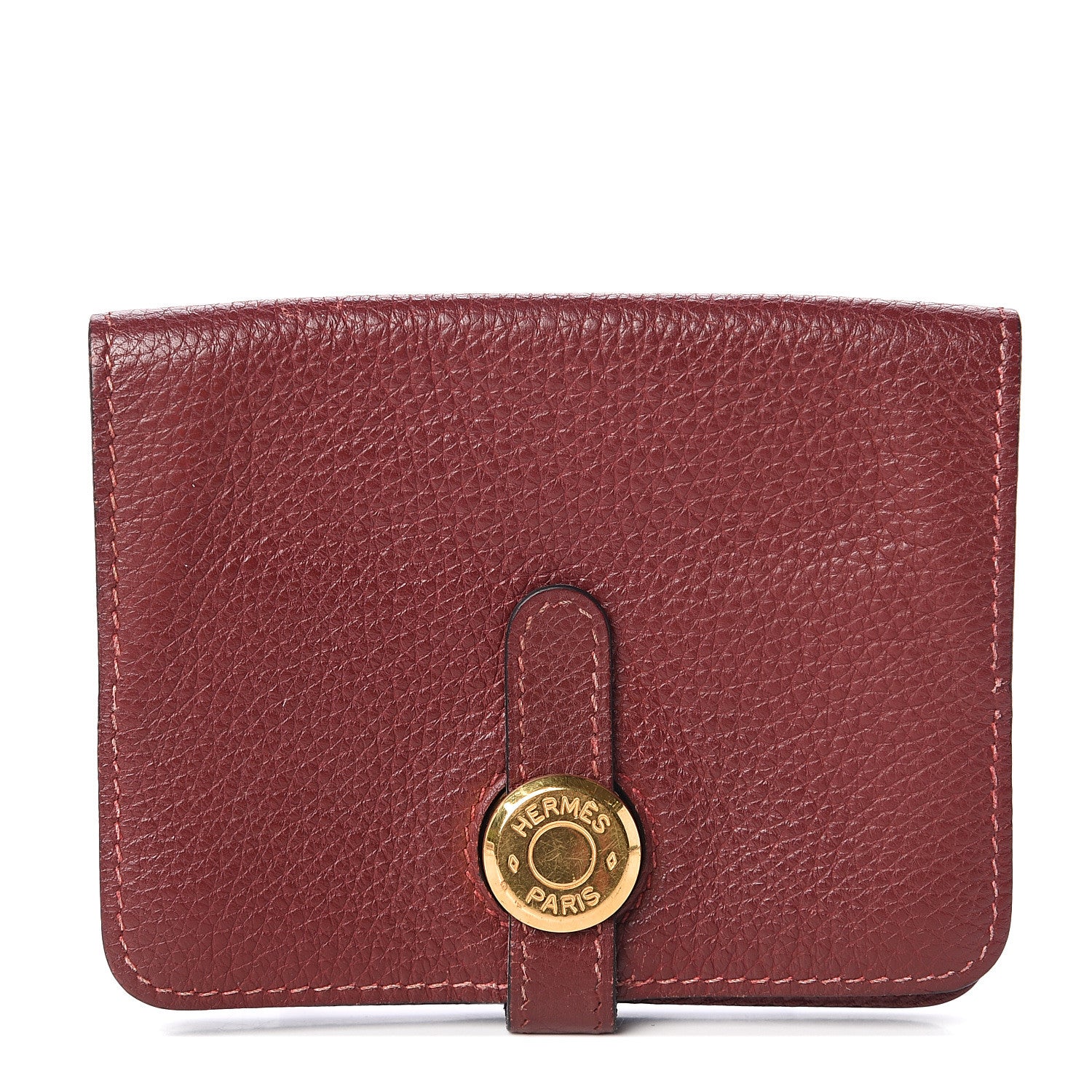 Hermes Togo Dogon Card Case Rouge H 1 of 5