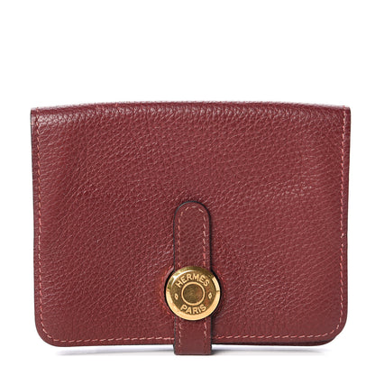 Hermes Togo Dogon Card Case Rouge H 1 of 5