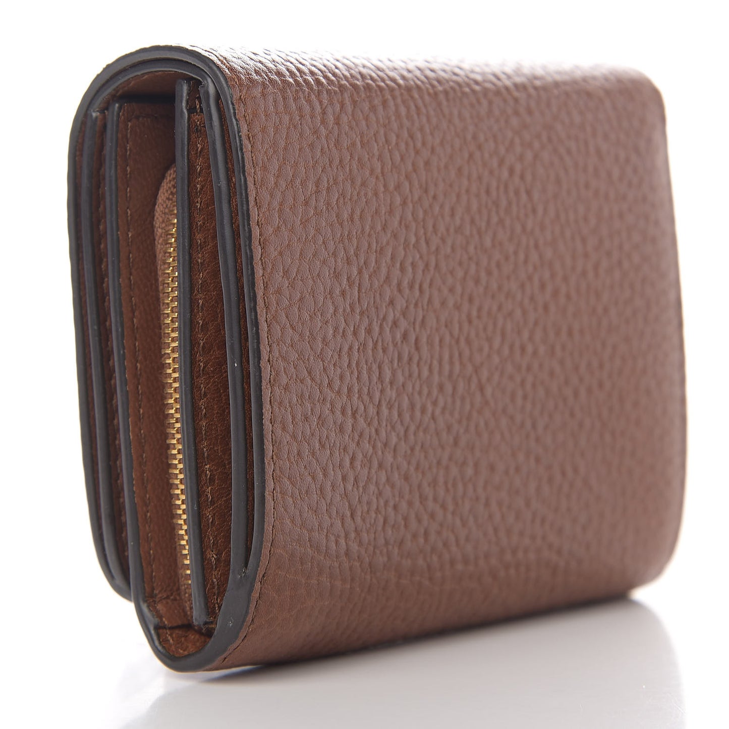 Small Classic Grain Small Continental French Purse Wallet Oak