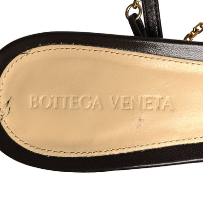 Bottega Veneta Lambskin Stretch Chain Strap 90mm Sandals 39 Ebony 7 of 12