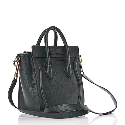 Celine Drummed Calfskin Nano Luggage Amazone 3 of 11
