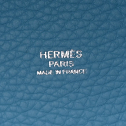 Hermes Taurillon Clemence Picotin Lock 18 PM Bleu Du Nord 6 of 10