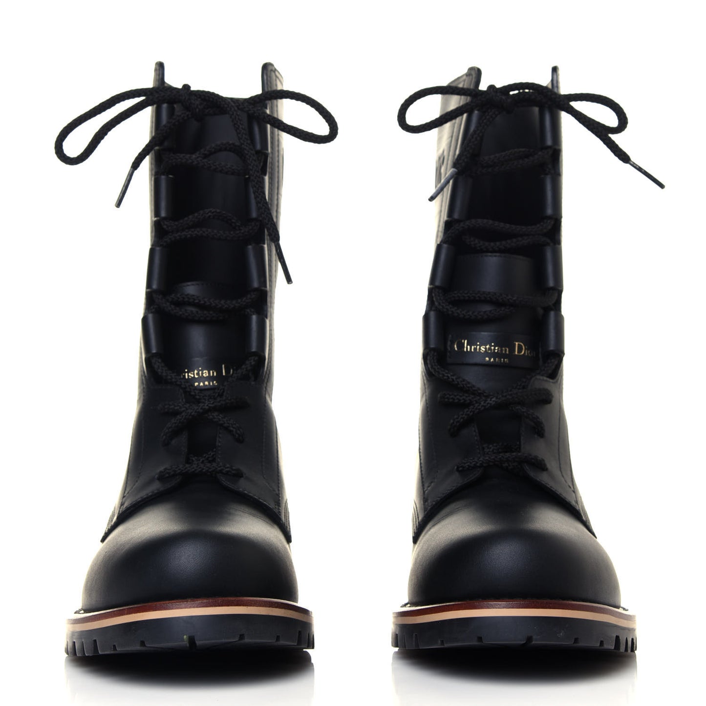 Calfskin Dior Quest 35mm Hiking Boots 38.5 Black
