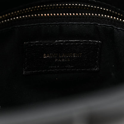 Saint Laurent Lambskin Quilted Small Loulou Puffer Monogram Chain Satchel Black 7 of 10
