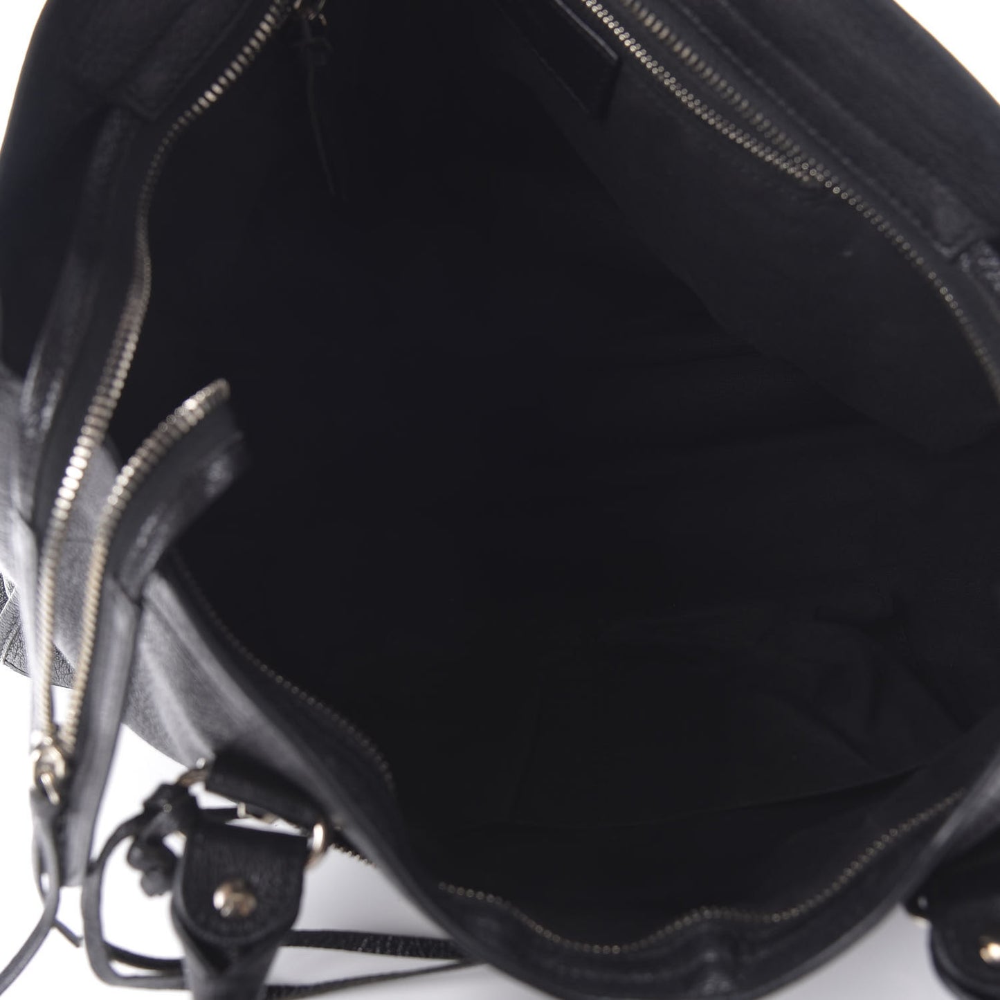 Chevre Silver Metallic Edge Hardware City Black