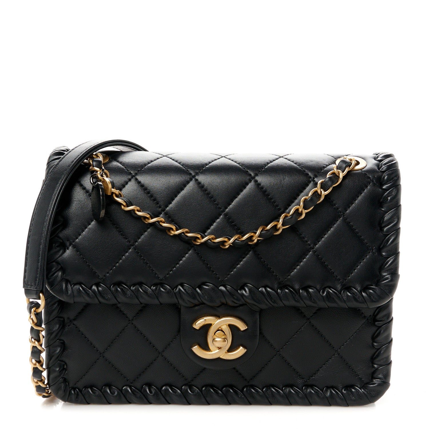 Chanel Calfskin Braided My Own Frame Flap Black 1 of 11