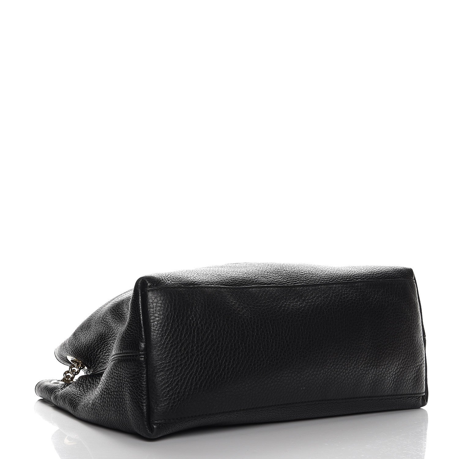 Gucci Pebbled Calfskin Medium Soho Chain Shoulder Bag Black 4 of 13