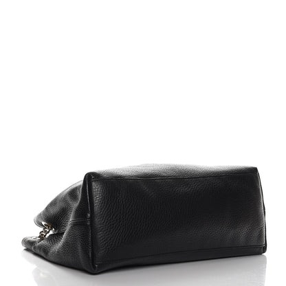 Gucci Pebbled Calfskin Medium Soho Chain Shoulder Bag Black 4 of 13