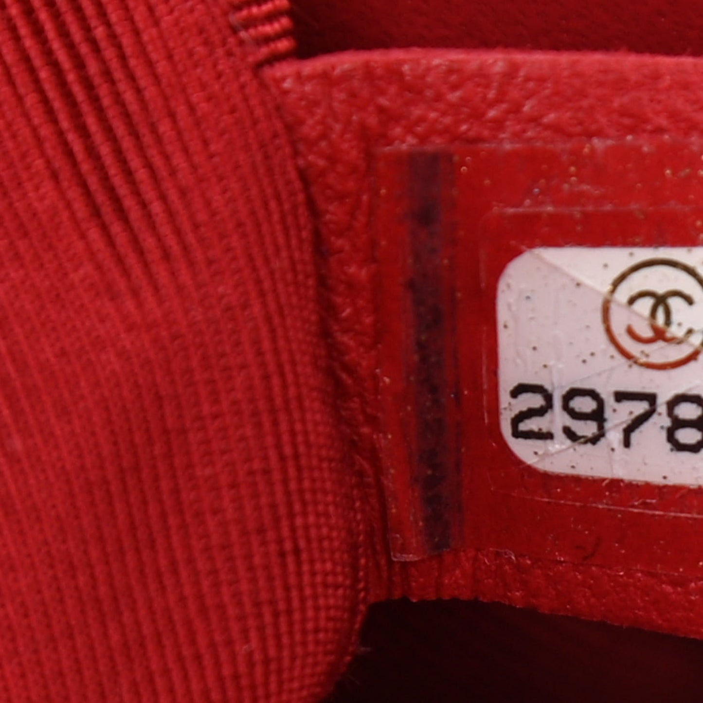 Crumpled Calfskin Medium Chain All Over Flap Red