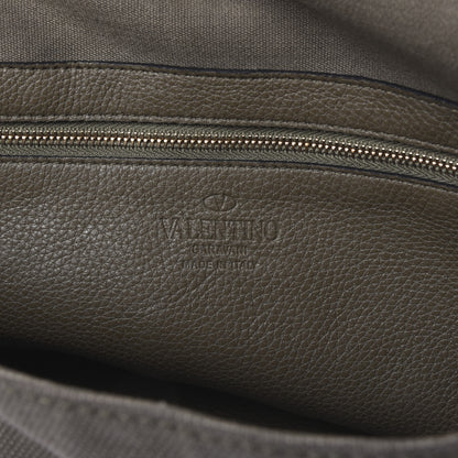 Valentino Garavani Canvas Butterfly Embroidered Rockstud Messenger Bag Military Green 8 of 25