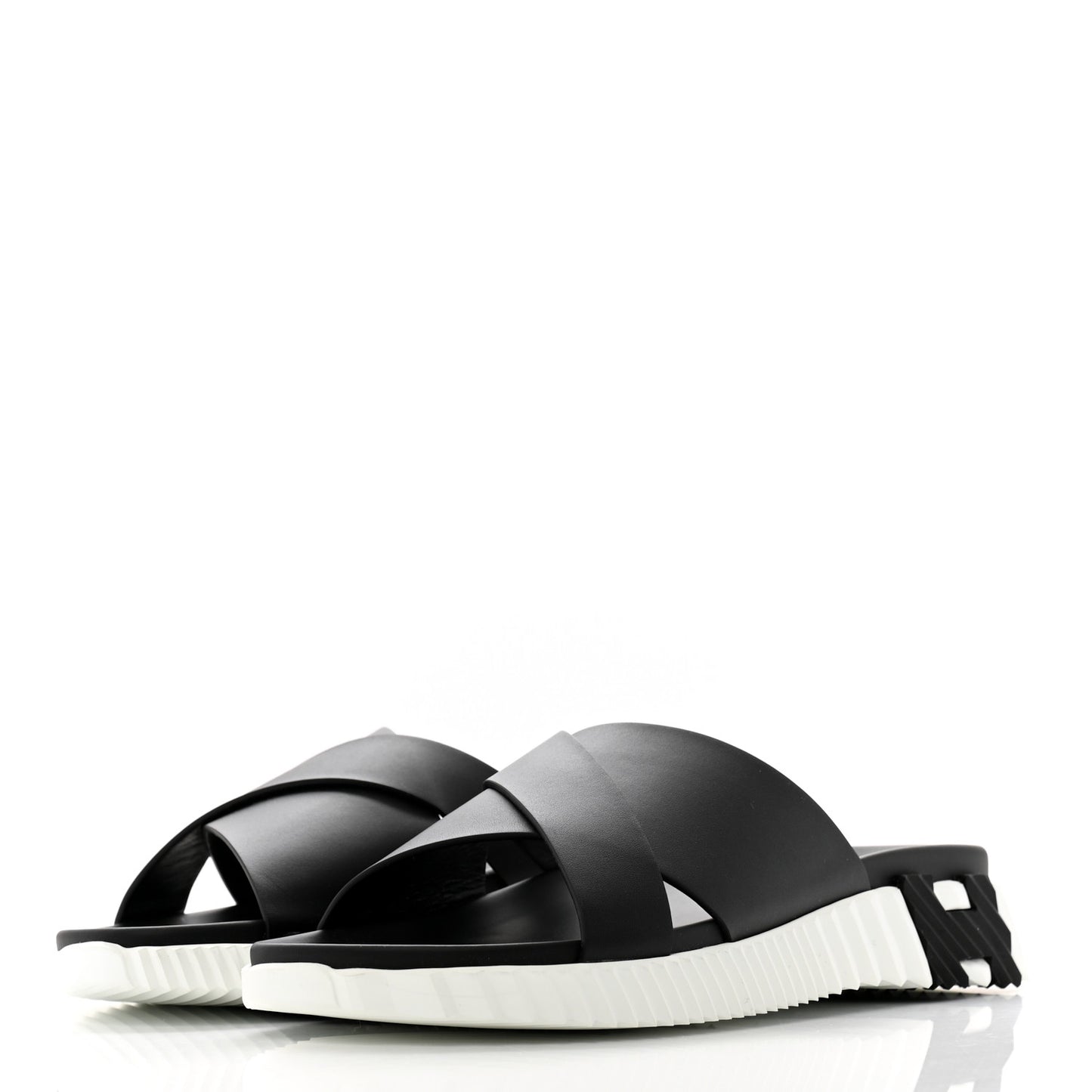 Nappa Mens Infra Sandals 43.5 Black