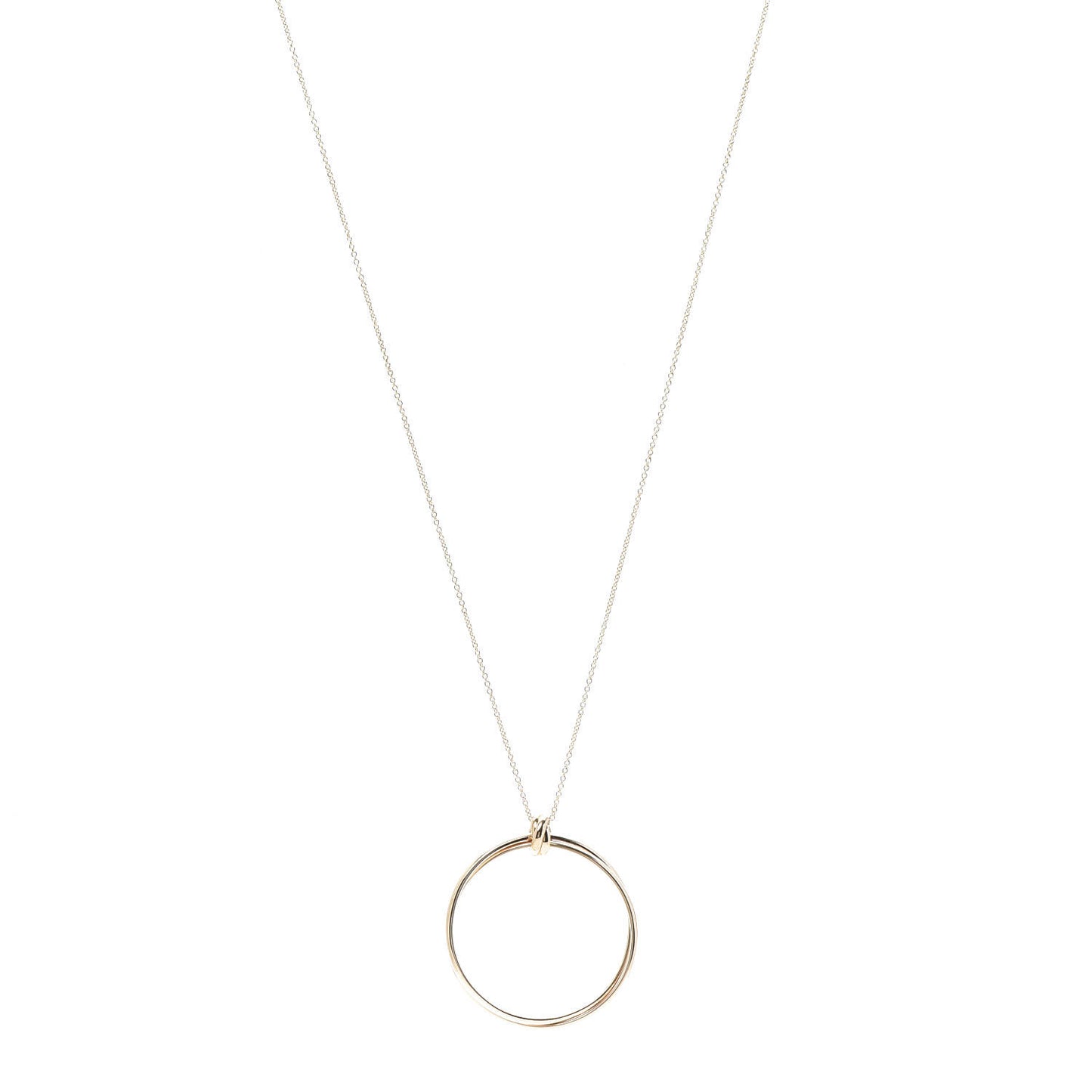 18K Rose Gold Large Paloma's Melody Circle Pendant Necklace