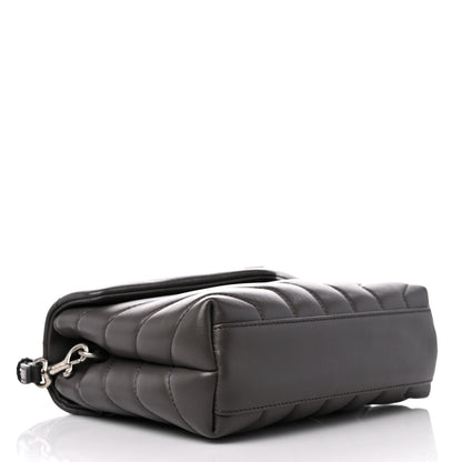 Saint Laurent Calfskin Y Quilted Monogram Toy Loulou Crossbody Bag Faggio 4 of 11