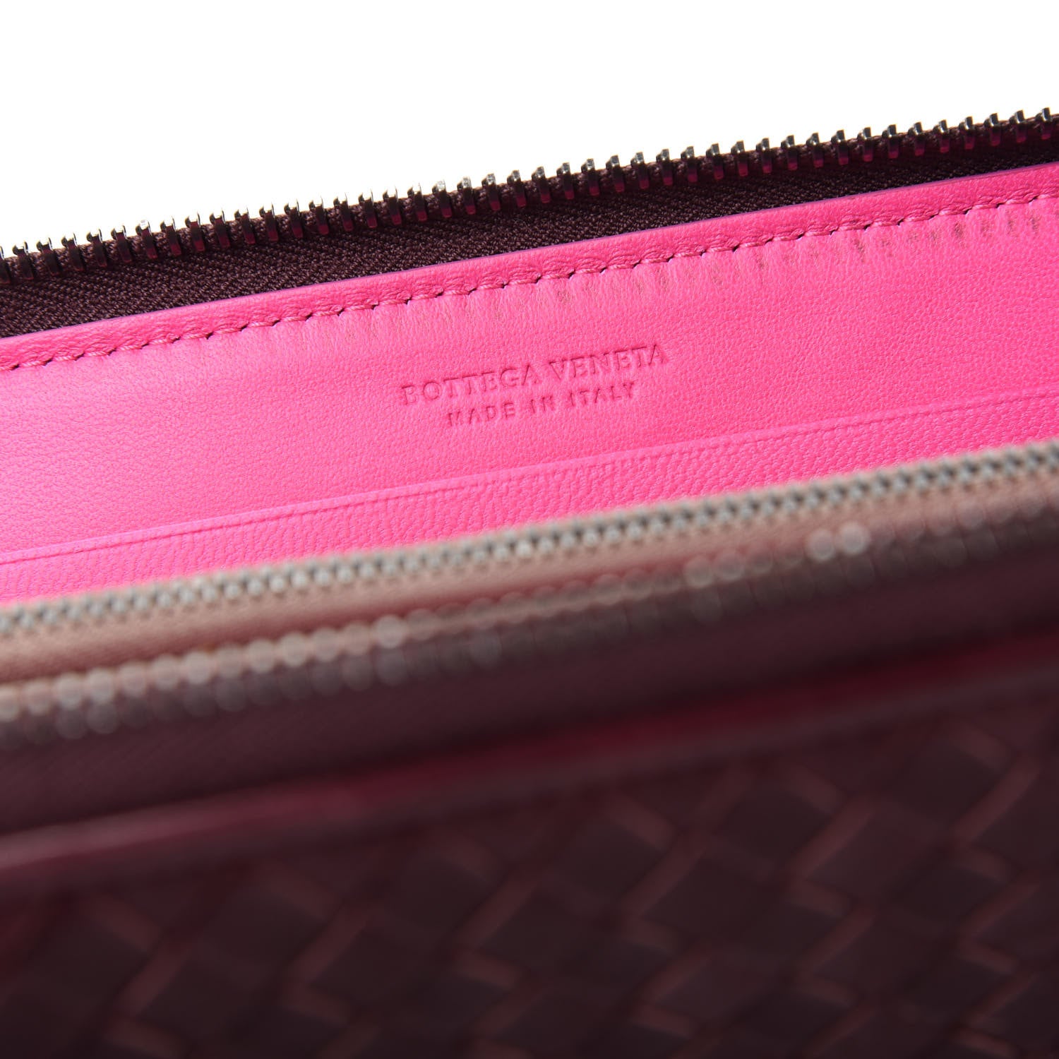Bottega Veneta Nappa Intrecciato Zip Around Wallet Aubergine 6 of 8