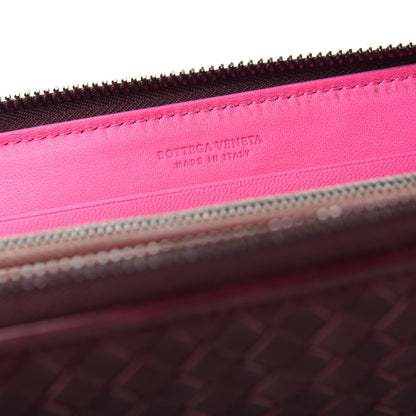 Bottega Veneta Nappa Intrecciato Zip Around Wallet Aubergine 6 of 8