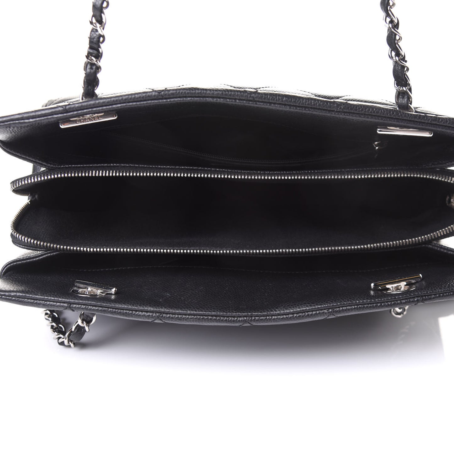 Caviar Quilted Timeless CC Soft Tote Black