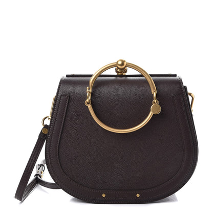 Chloe Calfskin Suede Medium Nile Bracelet Bag Carbon Brown 1 of 7