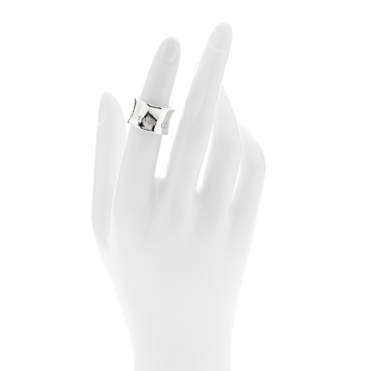 Tiffany Sterling Silver Wide 1837 Band Ring 48 4.5 2 of 4