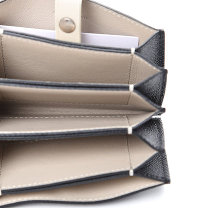 Celine Grained Shiny Calfskin Accordion Card Holder Black Chalk 4 of 8