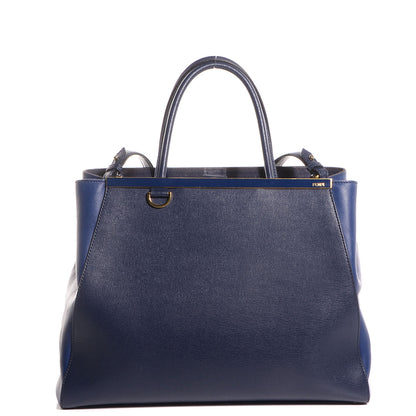 Fendi Vitello Elite Regular 2Jours Tote Blue 1 of 10