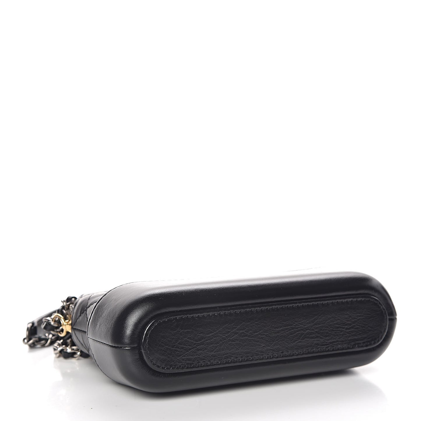 Aged Calfskin Quilted Small Gabrielle Clutch With Chain Black