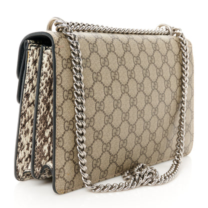 Gucci X MLB GG Supreme Monogram Snakeskin NY Yankees Patch Embroidered Small Dionysus Shoulder Bag 3 of 11