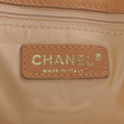 Chanel Calfskin Woven CC Tote Beige 6 of 7