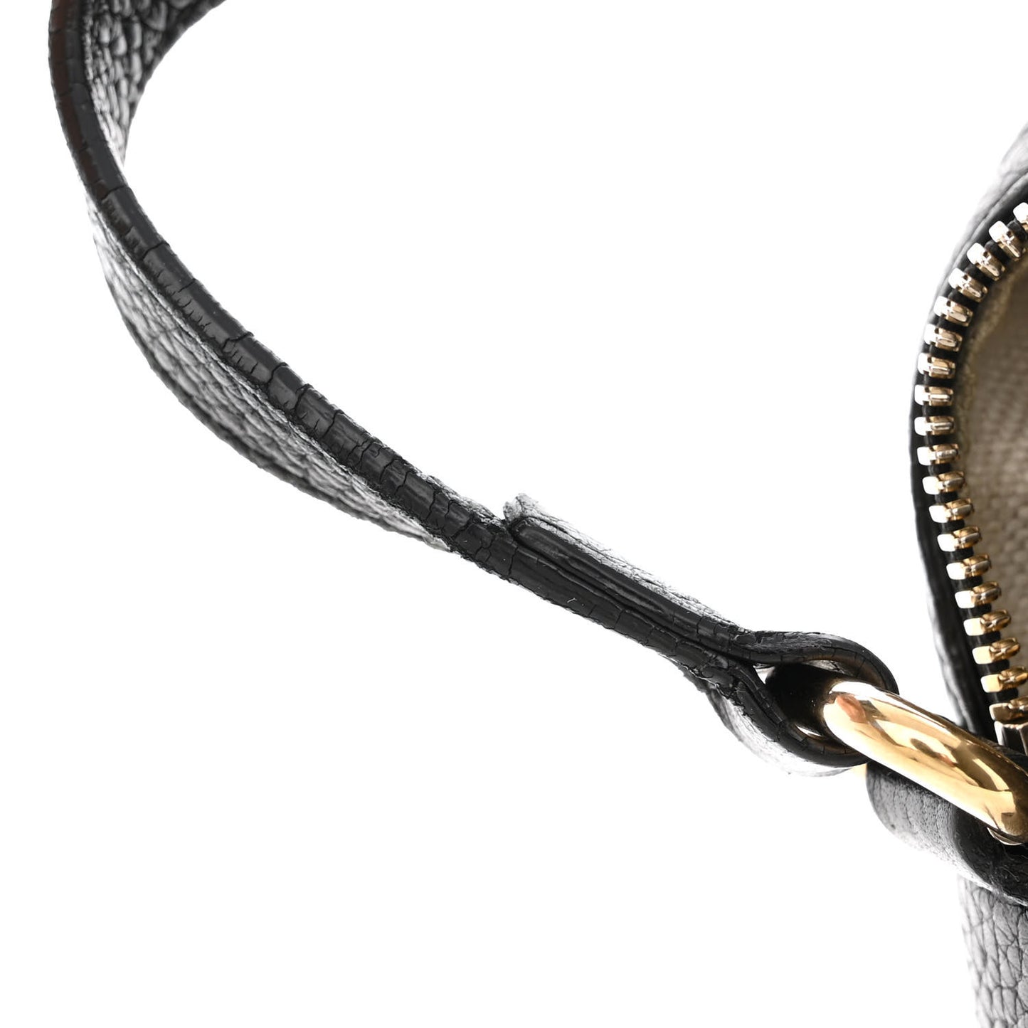 Pebbled Calfskin Small Soho Disco Bag Black