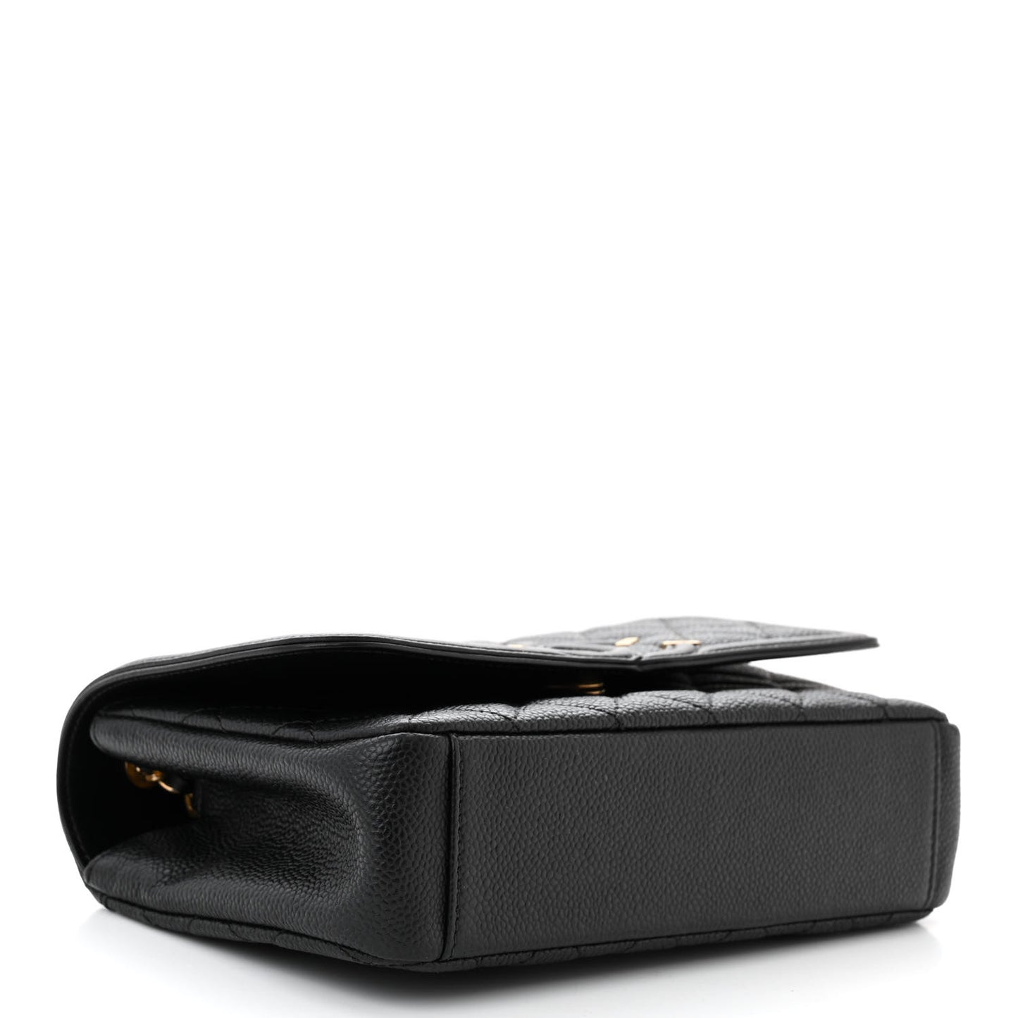 Caviar Quilted Small CC Filigree Flap Black