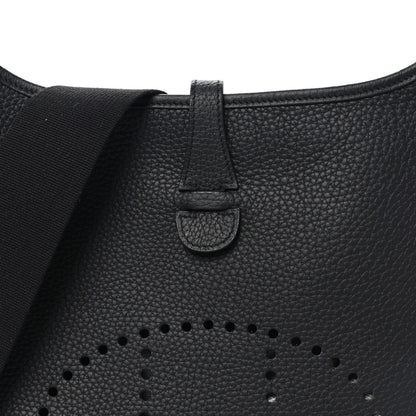 Hermes Taurillon Clemence Evelyne III PM Black 8 of 10