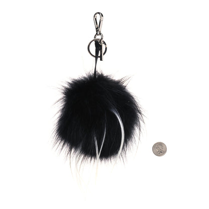 Fendi Vitello Elite Fox Goat Fur Igor Monster Bag Bug Cube Charm Rosso Black White 2 of 3