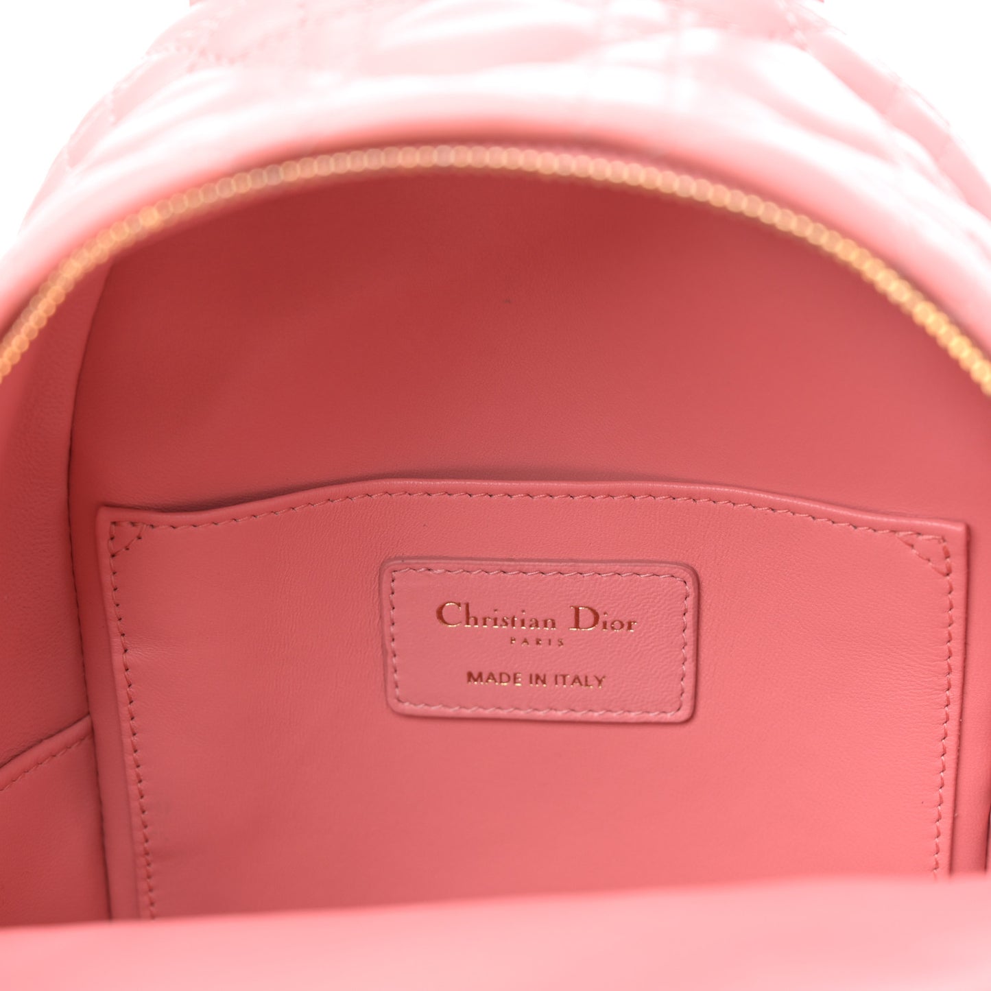 Lambskin Cannage Mini Backpack Peach Blossom