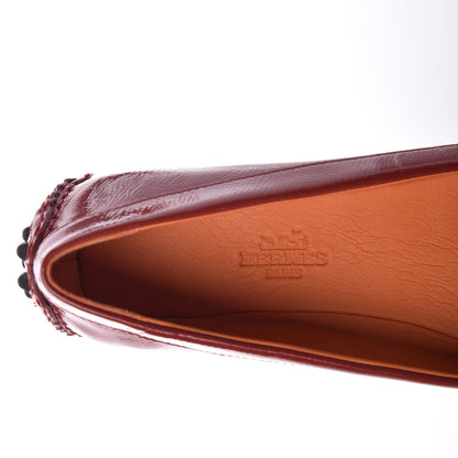 Hermes Patent Epsom Liberty Ballerina Flats 36 Cherry Tomato 7 of 7