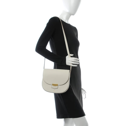Celine Grained Calfskin Small Trotteur White 2 of 7